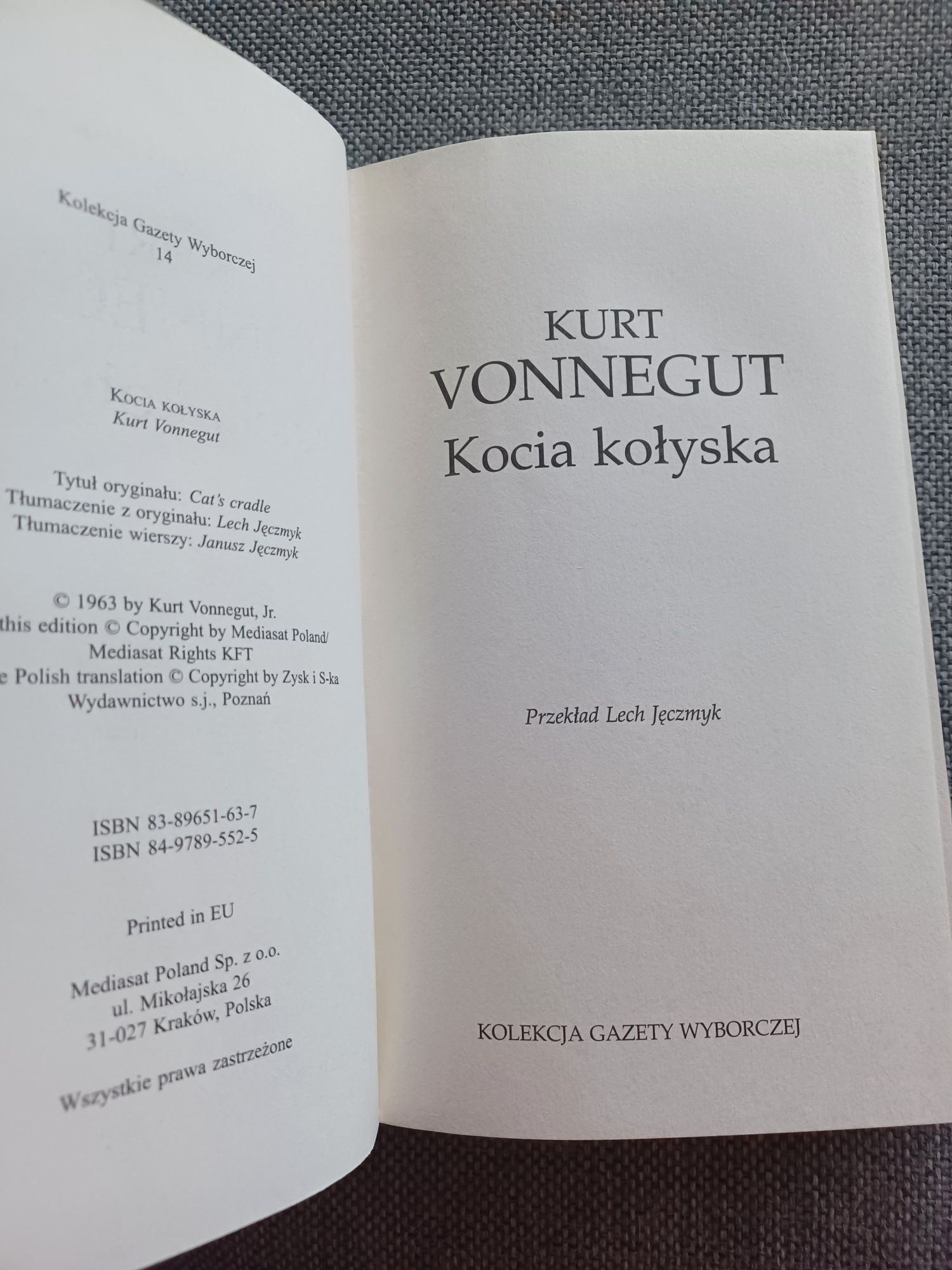 Kurt Vonnegut Kocia Kołyska Kolekcja Gazety Wyborczej nr 14