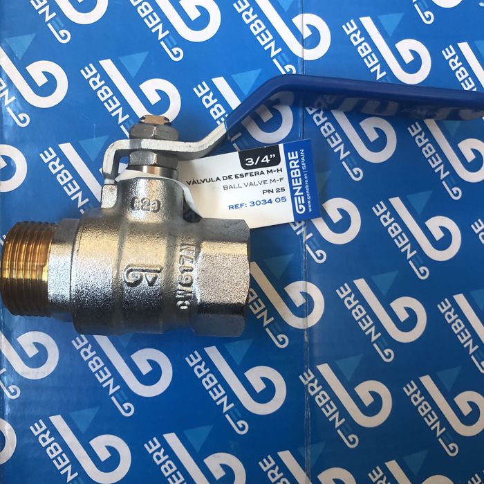 Кран кульовий Genebre 1/2, 3/4, 1 1/2