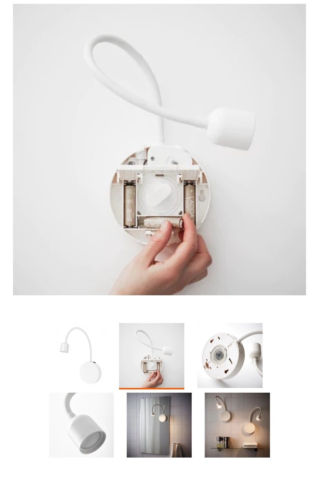 Ikea blavik lampka na baterię