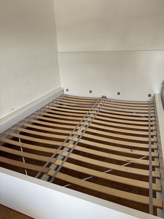 Estrutura de cama, branco, 140x200 cm