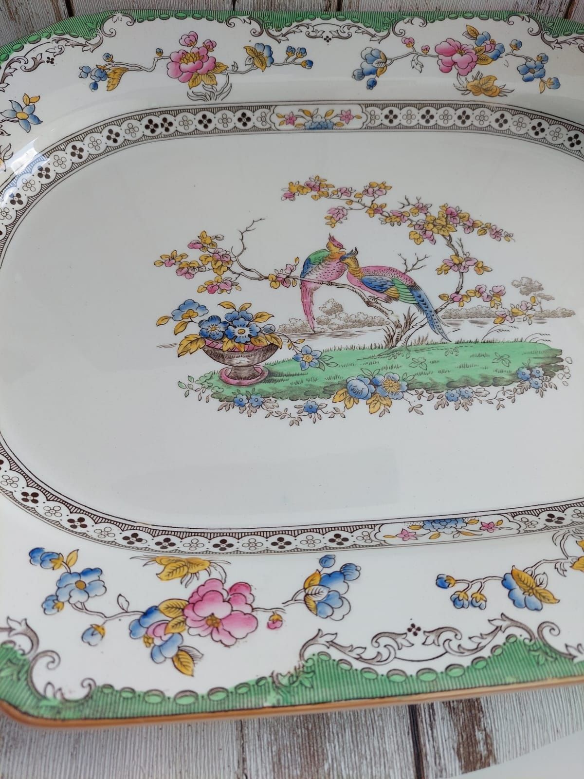 Półmisek ogromny, sygnowany Copeland Spode England Starusieńka porcela