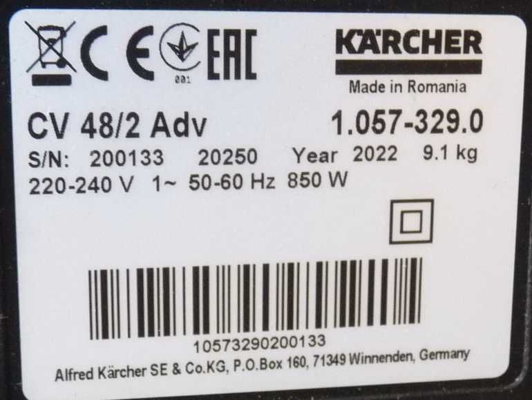 Odkurzacz kolumnowy Karcher CV 48/2 Adv