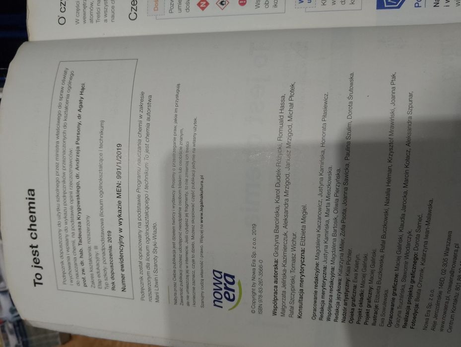 Podręcznik do chemii zakres rozszerzony klasa1