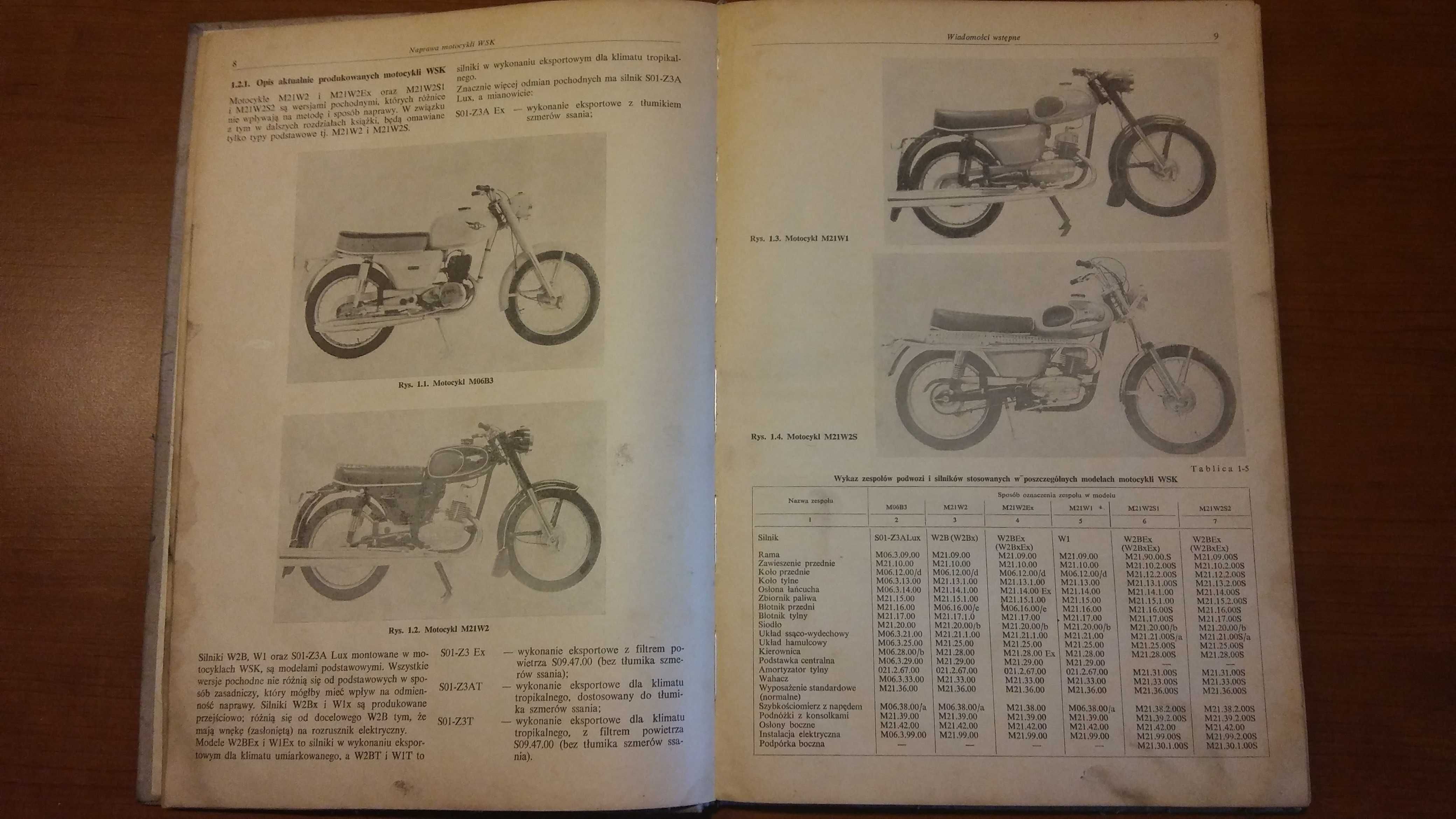 Książka Napraw Motocykli WSK 1973