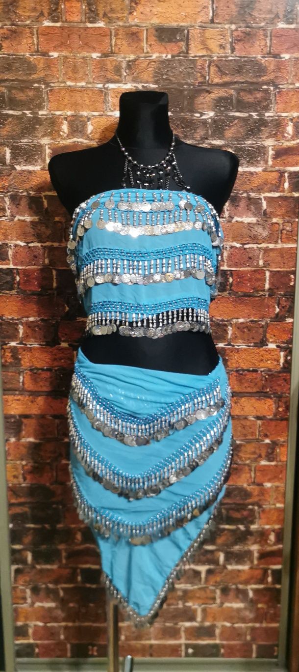 Stroj do tanca brzucha belly dance etno boho monetki