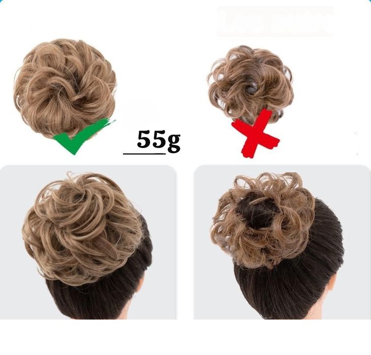 Treska do włosów duży kok do włosów kręcone dla kobiet ciemny brąz