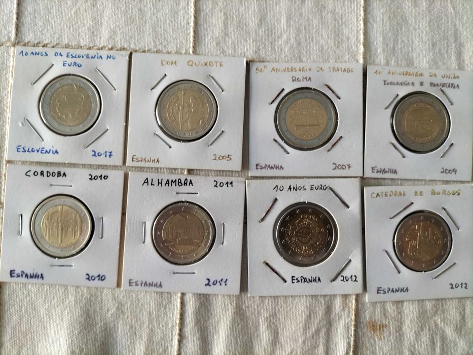 63 moedas de 2 euros todas diferentes