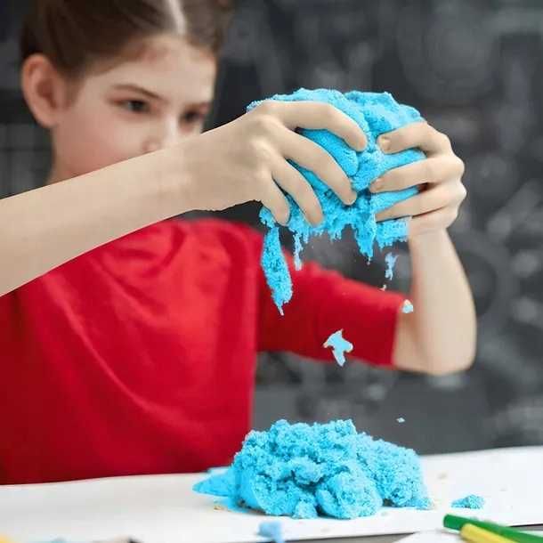 Piasek Kinetyczny 3KG Piaskownica Basen Foremki Zestaw XXL