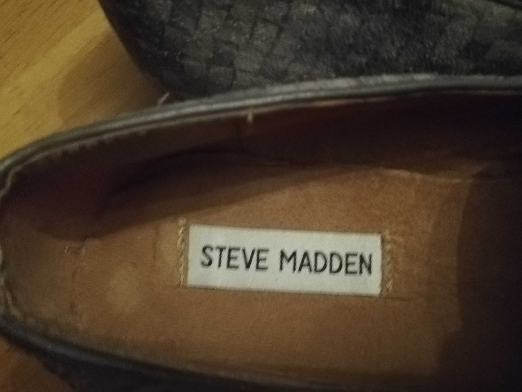 Buty pantofle mokasyny Steve Madden wsuwane  skóra ze skó 42 43