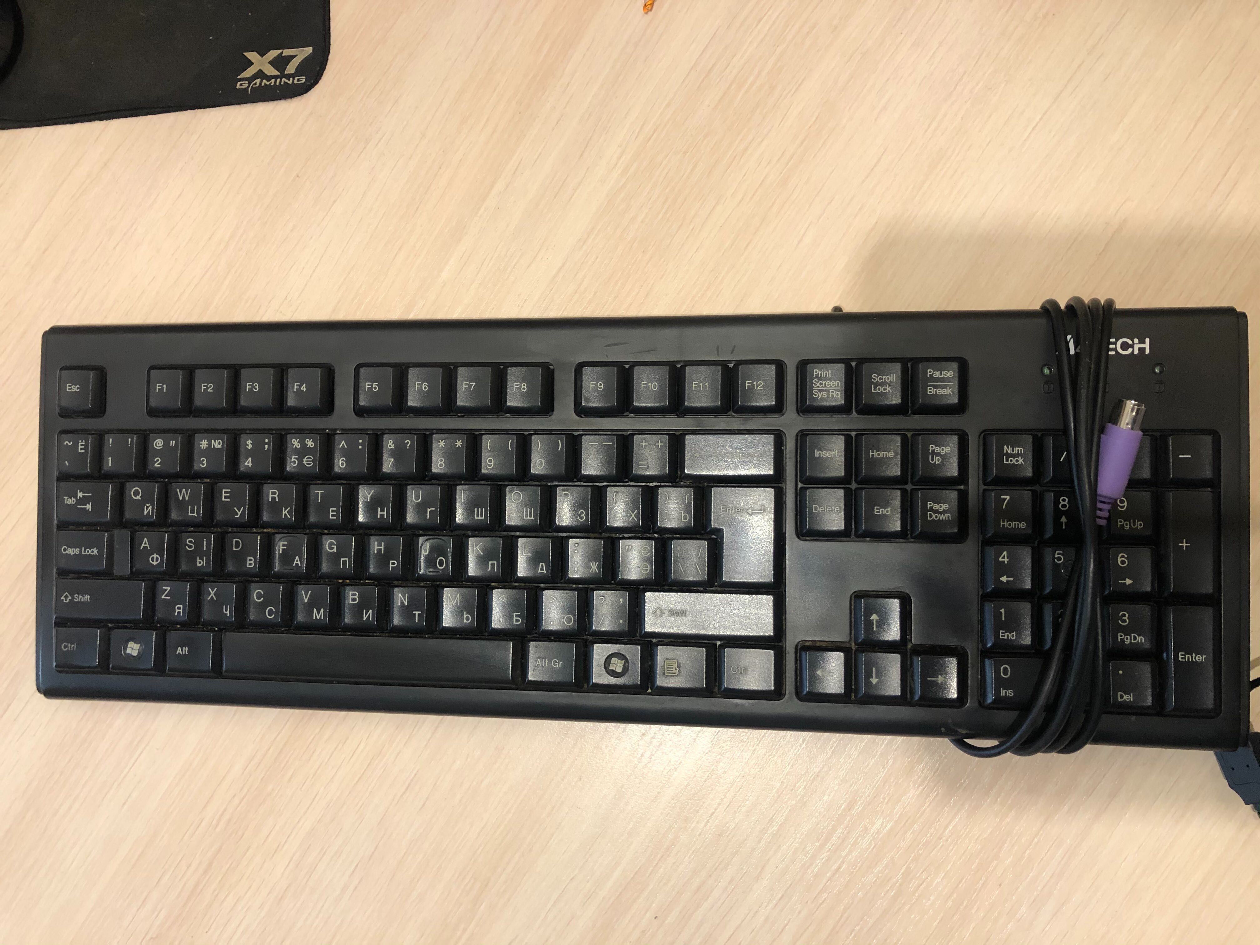 Клавіатура дротова A4Tech KR-83 PS/2 + мишка дротова в подарунок
