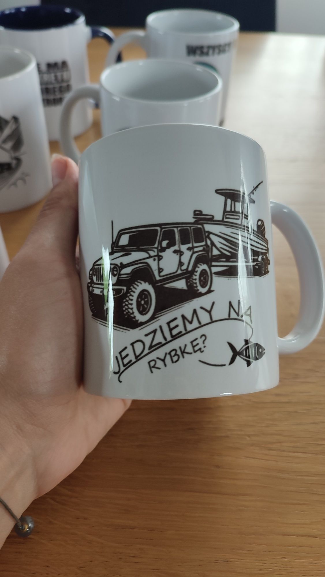 6 kubków z dla kierowcy że śmiesznym napisem