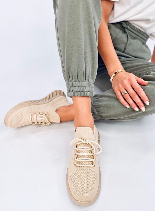 Buty Sportowe Skarpetkowe Neam Beige