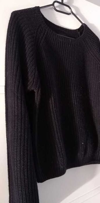 Sweter damski czarny Sinsay M – klasyczny, ciepły, oversize