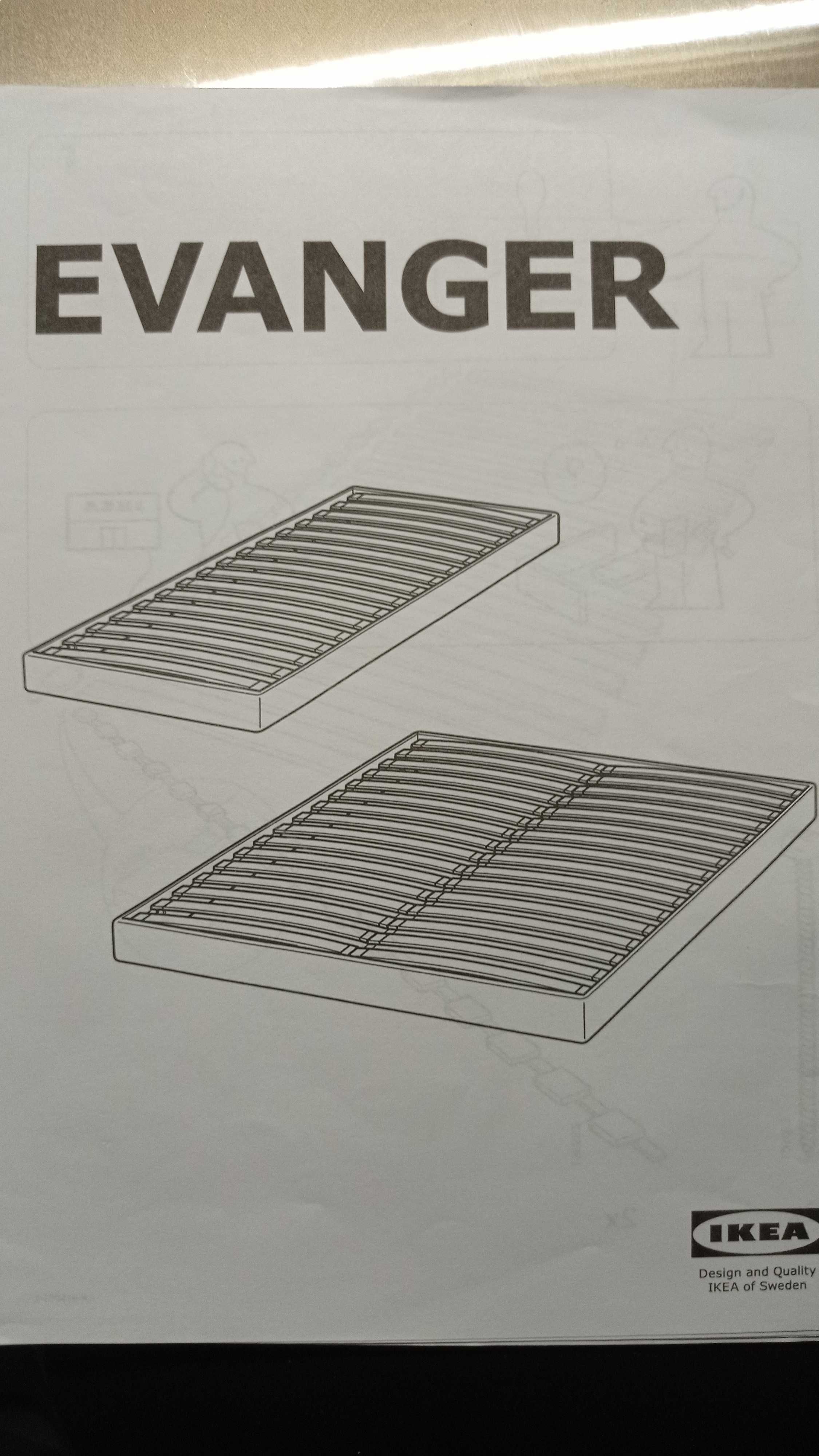 Cama 140cm - sommier IKEA Evanger e colchão IKEA Matrand