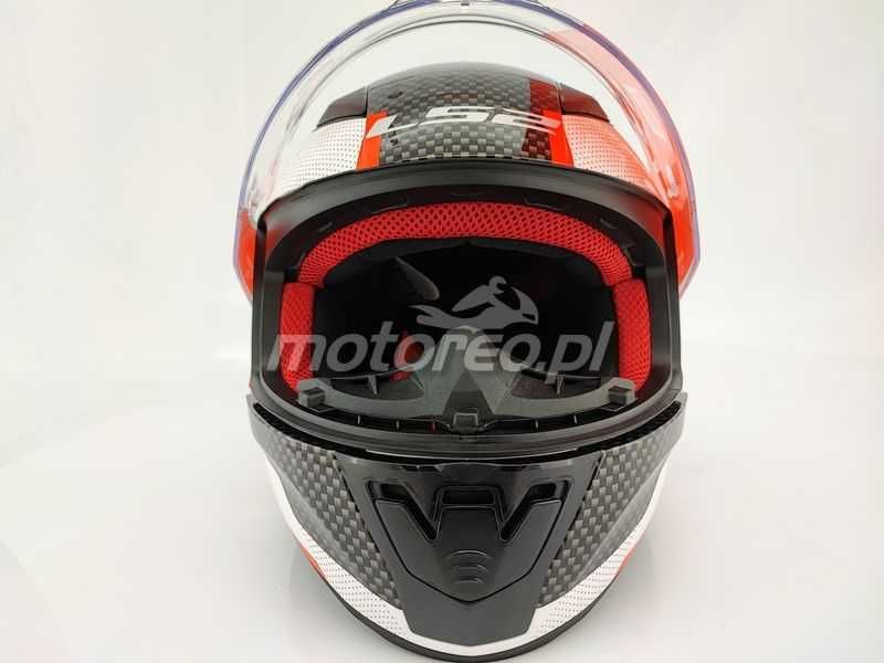 WYPRZEDAŻ Kask Integralny LS2 FF353 Rapid GHOST White Black Red