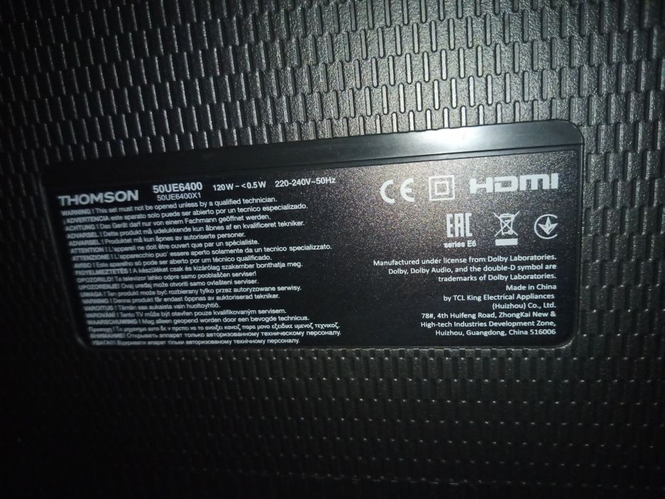 Телевизор THOMSON ,,50'' SmartTV, Android, Wi-Fi, Bluetooth