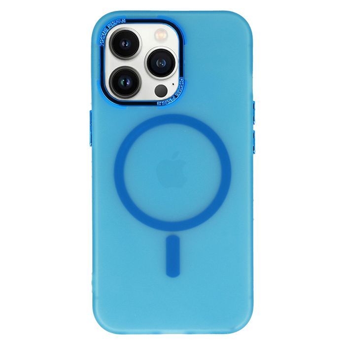 Magnetic Frosted Case Do Iphone 13 Pro Niebieski