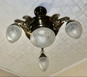 Żyrandol i kinkiet retro vintage Orły