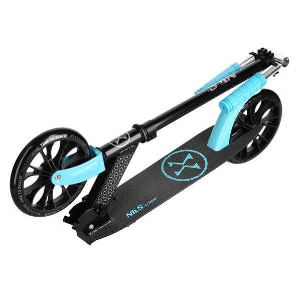 Duża Hulajnoga miejska HM1302 Nils Extreme czarna koła PU 200mm
