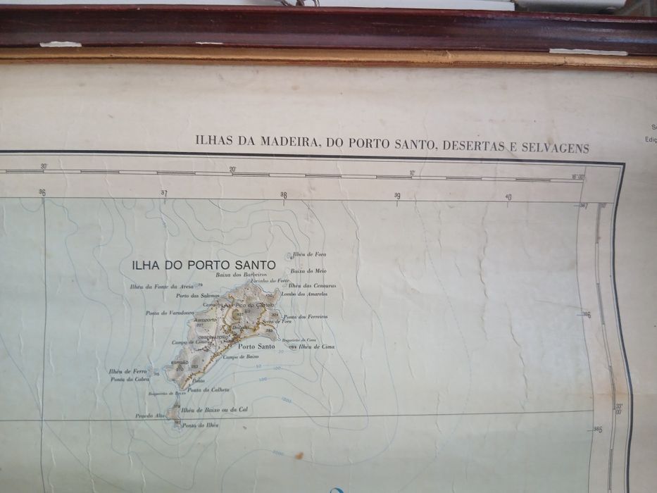 Mapa antigo ilha Madeira
