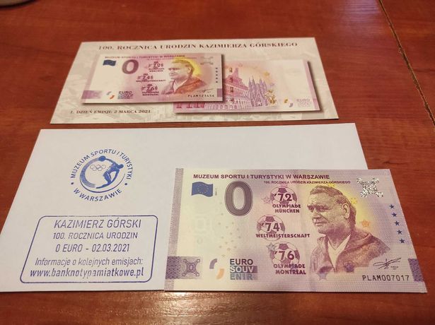 Banknot 0 euro 100 rocznica ur Kazimierza Górskiego