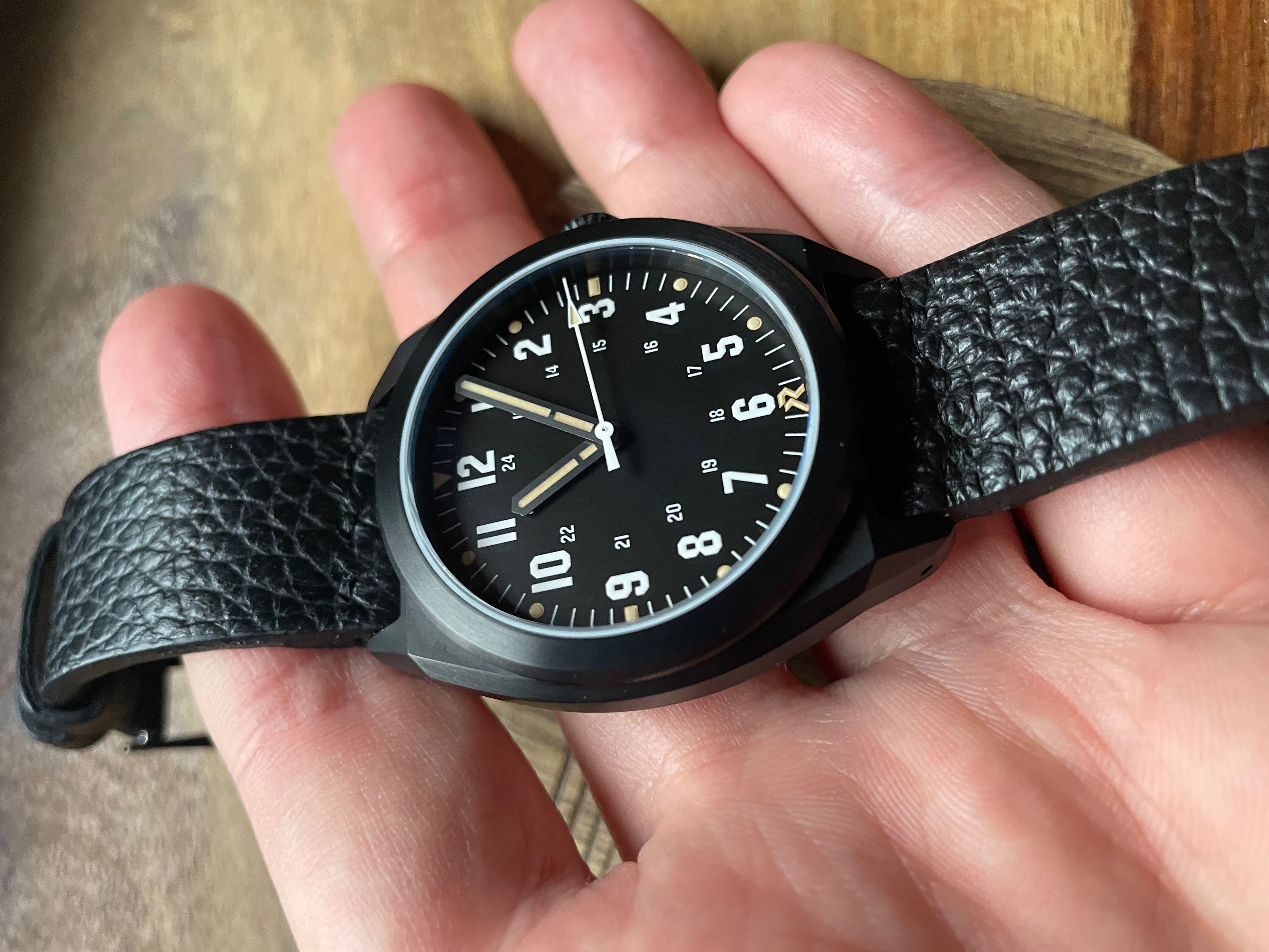 Zegarek Rze Valour 38 obsidian black automatic