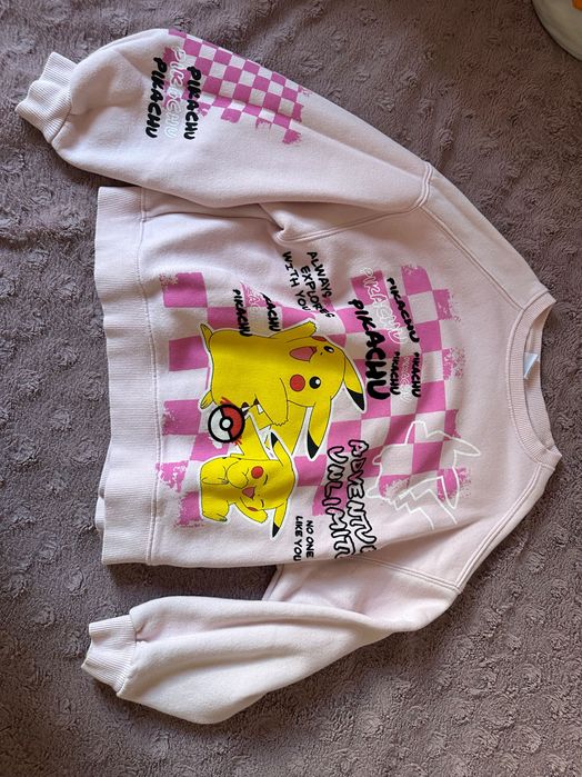 Bluza Zara rozm 152 POKEMON Pikachu pudrowy róż jak nowa
