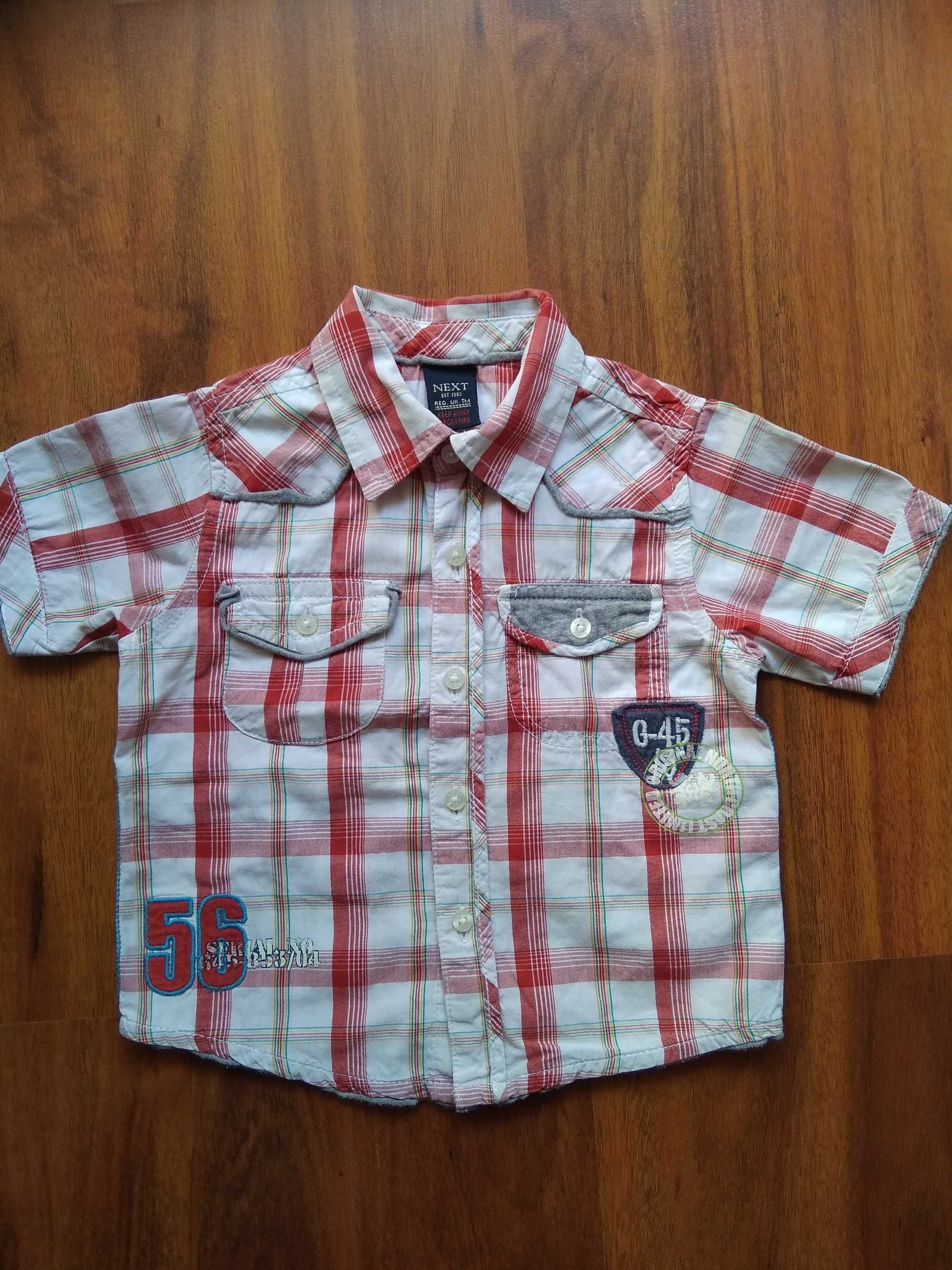 2 Koszule chłopięce r.86 H&M, Next