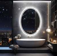 LUVODI Lustro łazienkowe z oświetleniem LED