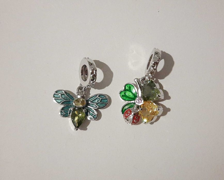 Pendentes, Charms e Clips-Travões em prata NOVOS