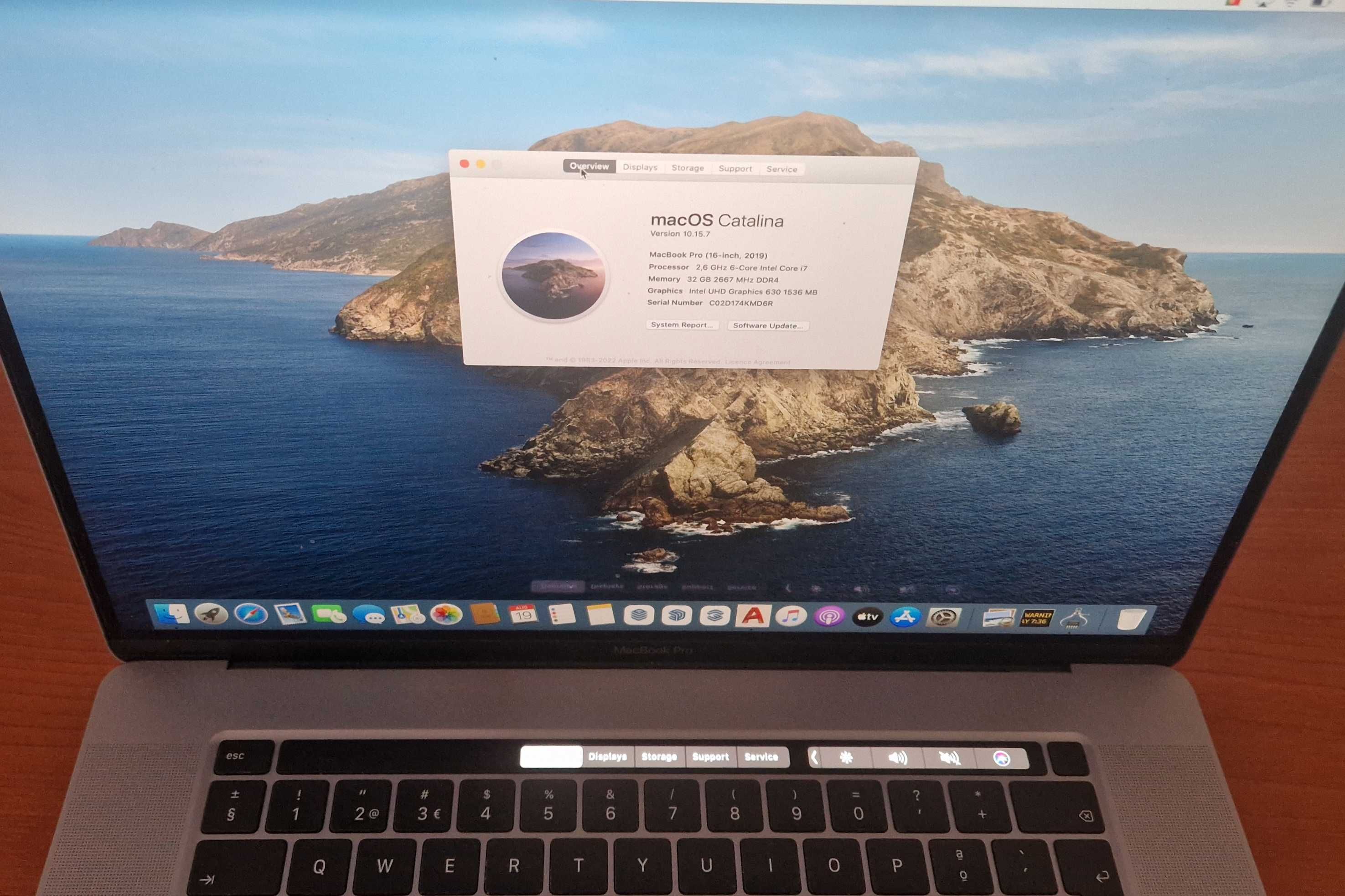 MacBook Pro i7, 32GB - 2019, 500GB, Gráfica RadeonPro dedicada de 4GB