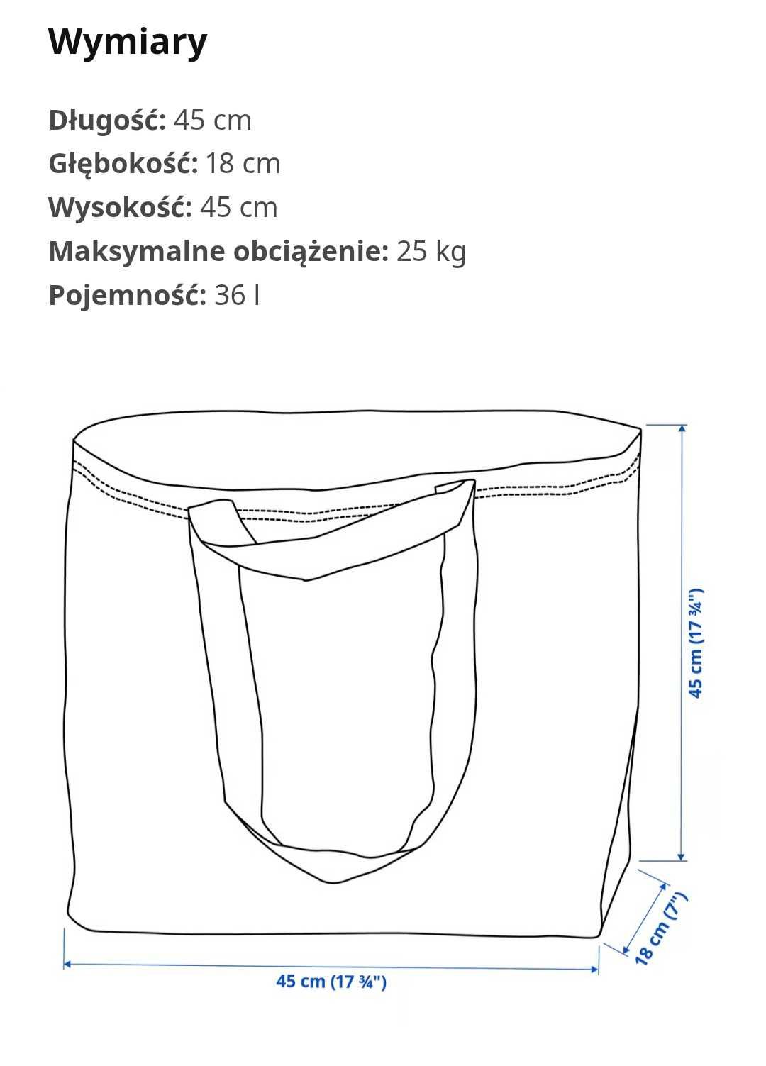Zestaw 10 szt torby Ikea Frakta przeprowadzka