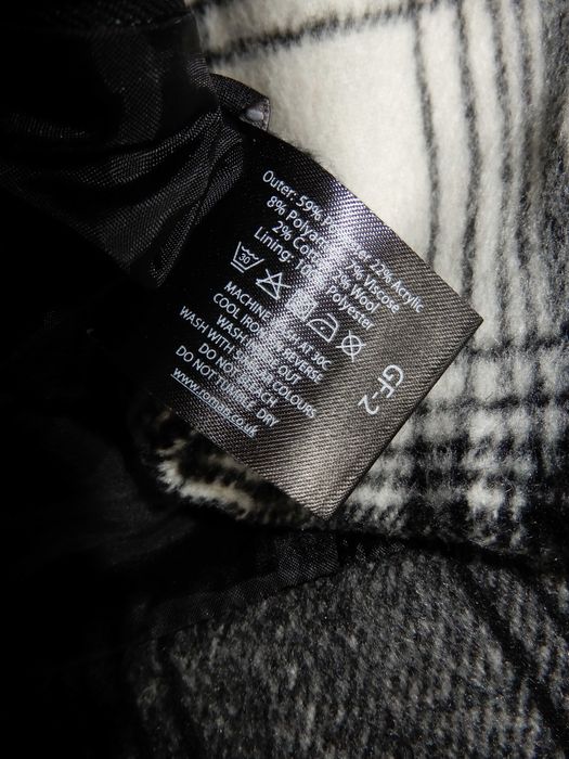 Spódnica midi czarna biała krata ciepła z domieszką wełny Roman 48 50