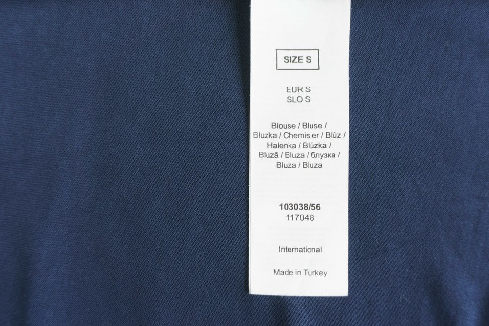 Top Orsay boho granatowy prosty przewiewny wiskoza elegancki