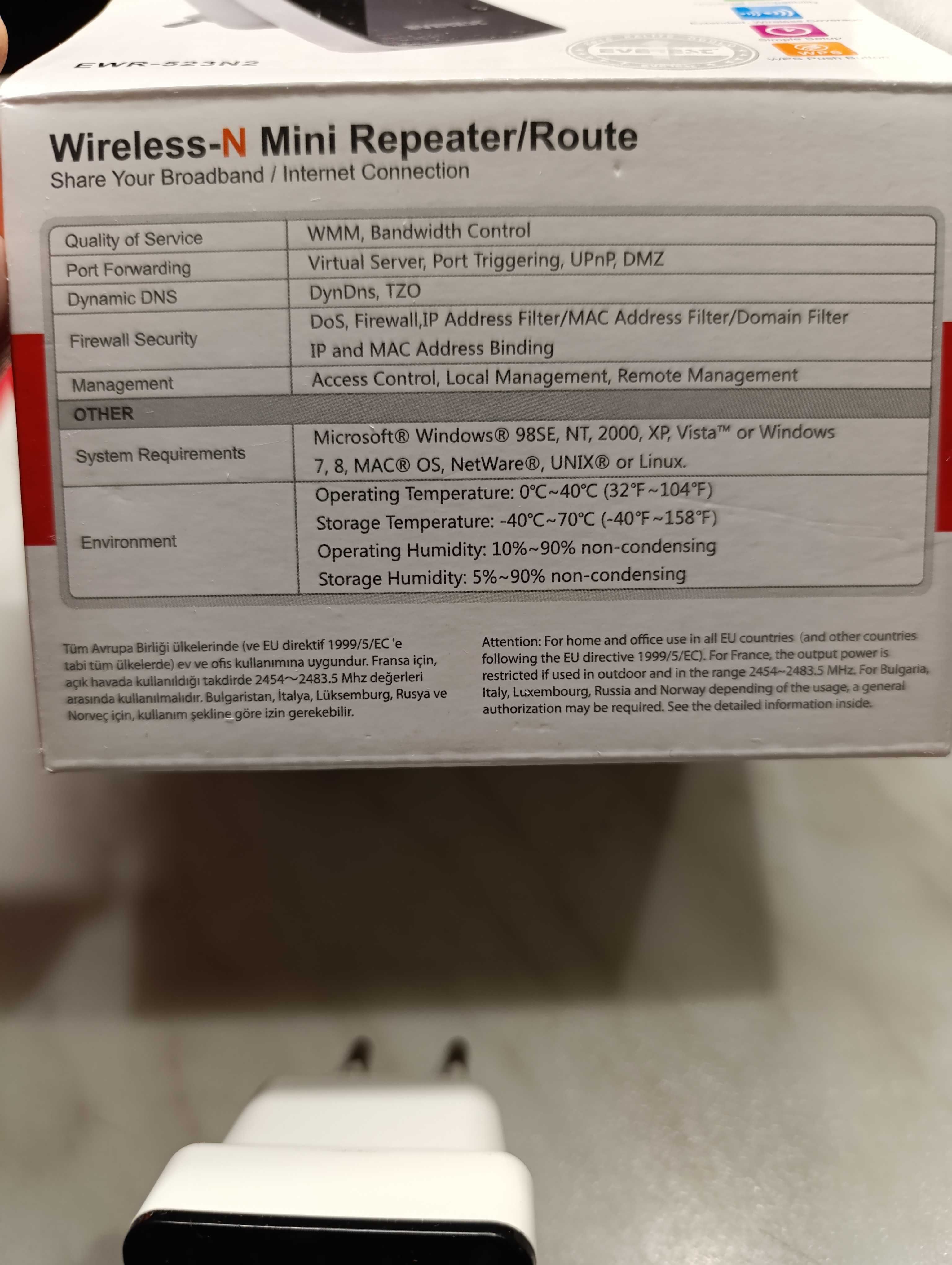 WIFI repeater Everest EWR-523N2
