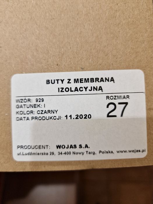Buty zimowe z membraną Wojas