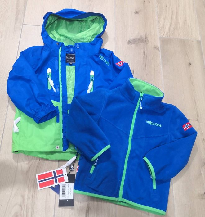 Kurtka dziecięca TrollKids Bryggen 3in1 z podpinką oddychająca