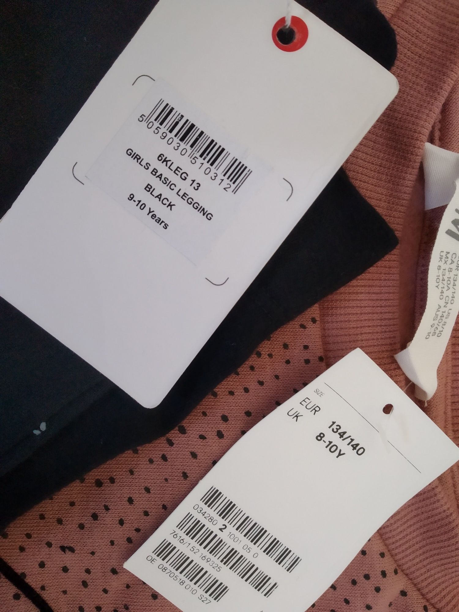 Nowa ciepła bluza z kotkiem legginsy r. 134/140 minoti  H&M