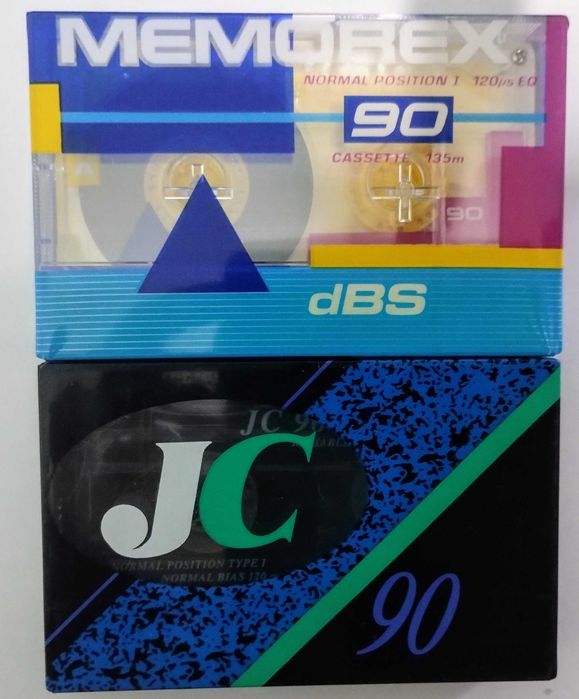 10 нових аудіо кассет MEMOREX dBS 90 хвилин зних дві JC 90 super