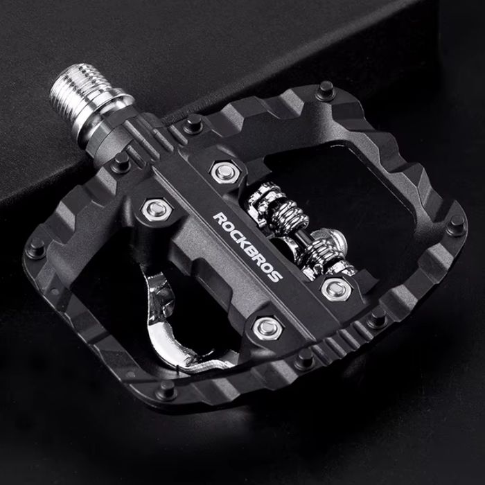 Pedały Rowerowe Mtb Platformowe Spd Dwustronne Nylonowe Rockbros Pd303