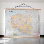 Duża Mapa Szkolna Polska Mapa Administracyjna 1979 PPWK – PRL