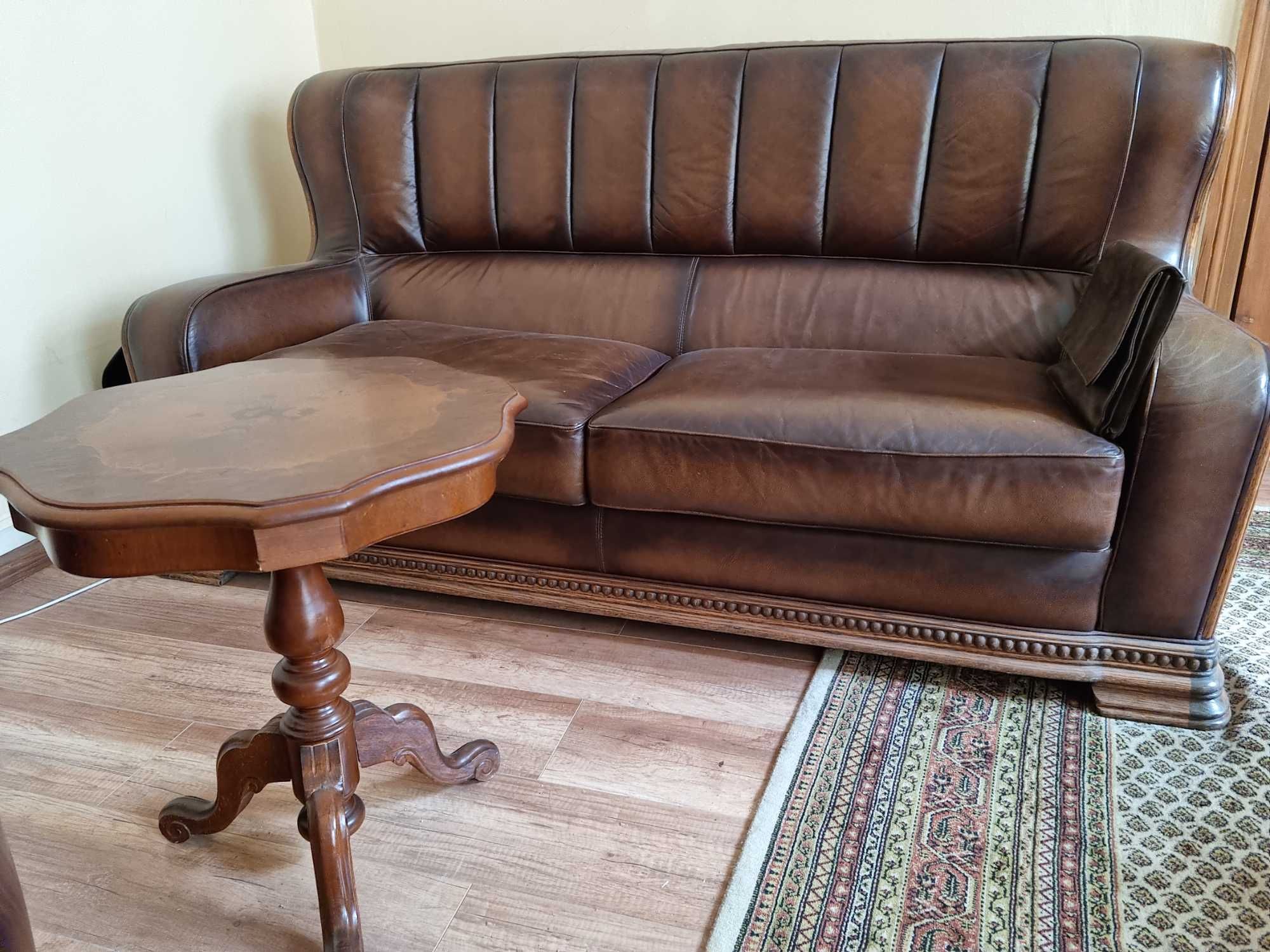kanapa skórzana osobno lub w komplecie z fotelem
