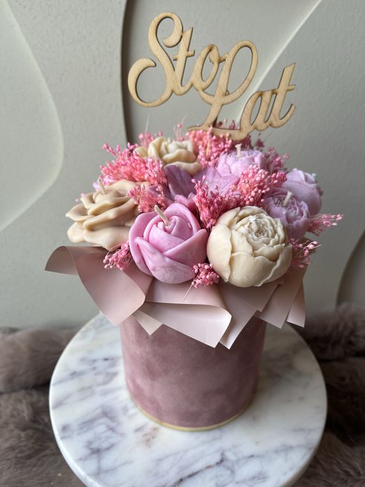 Flowerbox candle swiece sojowe