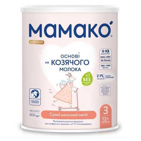 Суміш Mamako 3 Premium на козячому молоці 3 (12+м) смесь Мамако 400