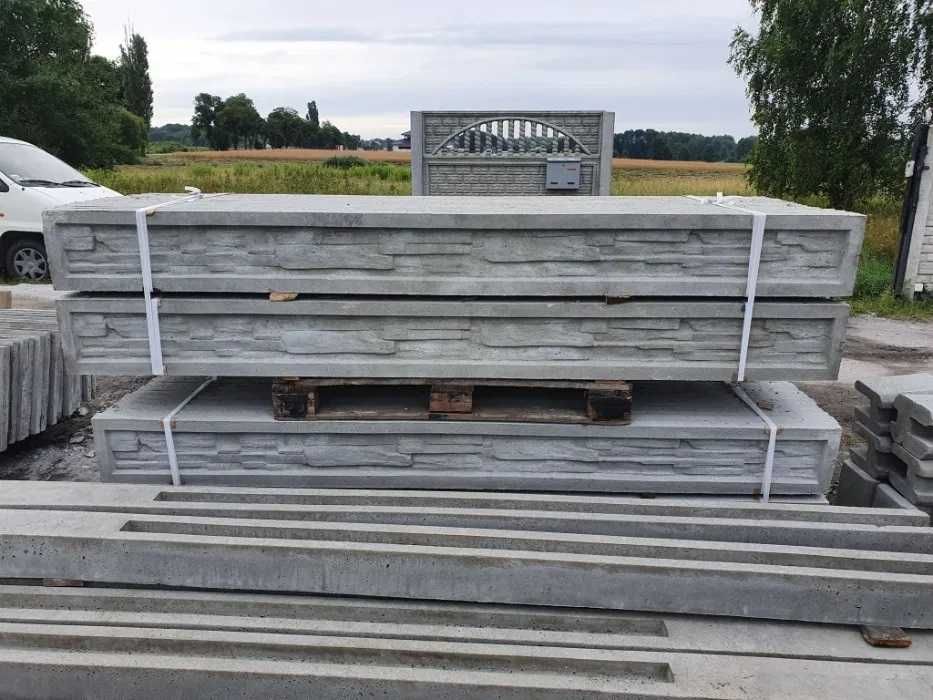 Podmurówka betonowa płyta ogrodzeniowa 25x250 30x250 Panel 3d łącznik