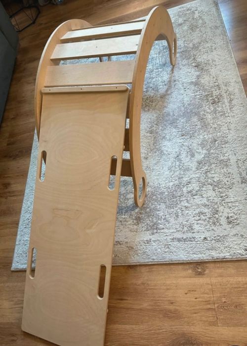 Bujak drewniany Babywood w rozmiarze  L ze zjeżdżalnią