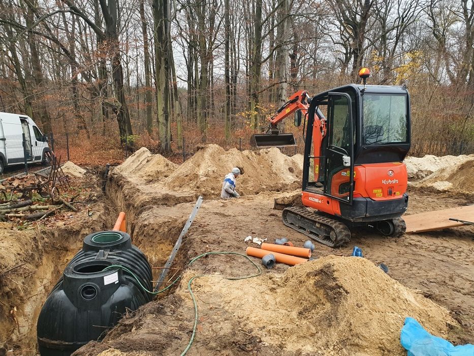 Usługi minikoparką.