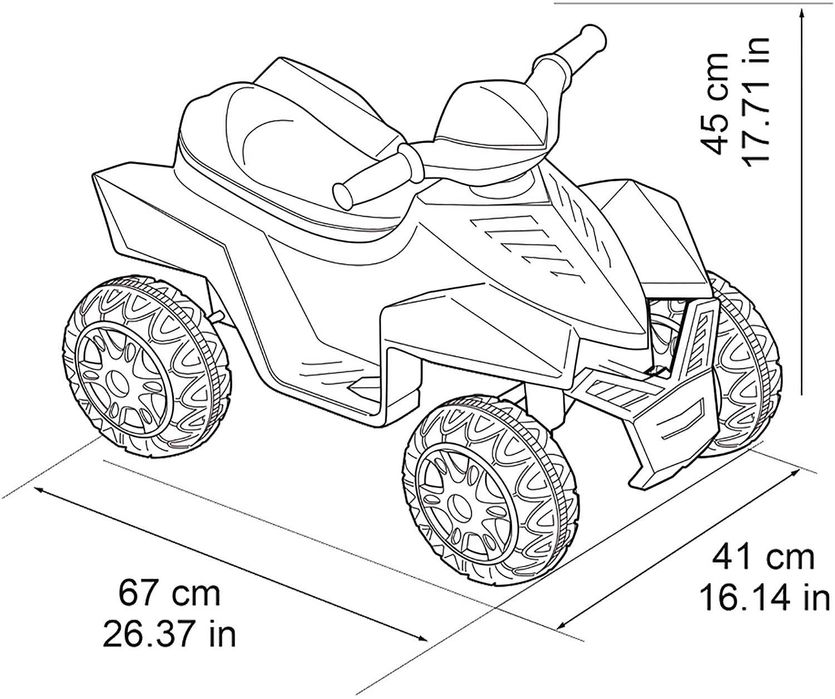 Moto 4 a Bateria Quad Racy 6V Vermelho / FAMOSA (NOVO)