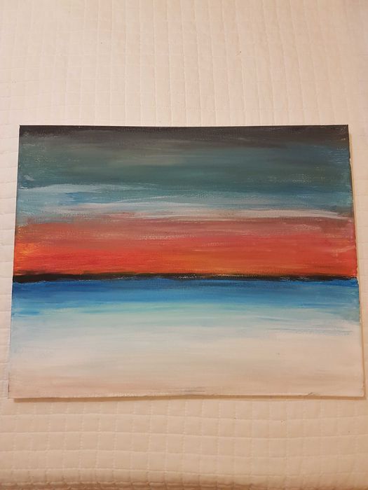 Obraz na płótnie, Zachód Słońca, rozmiar 50x40 cm, sygnowany