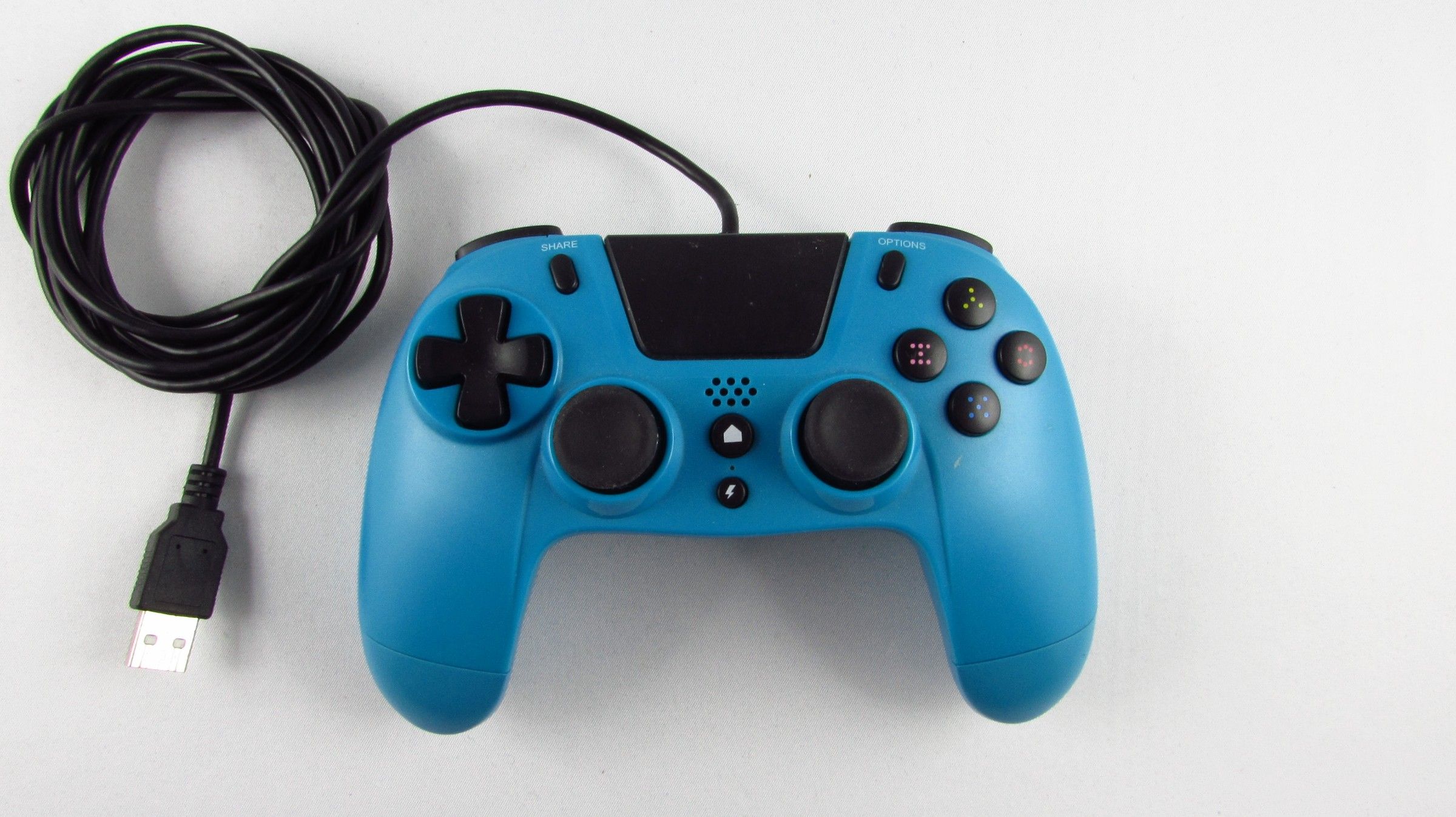 GIOTECK - VX-4 - Kontroler Pad Przewodowy PC PS4 Niebieski